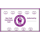Beer Fund Contribution Card